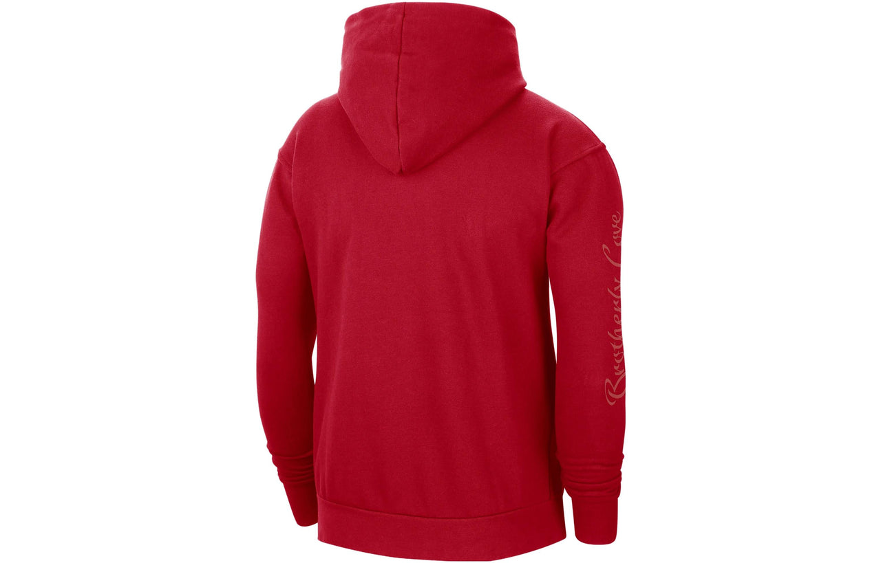 Air Jordan Philadelphia 76ers Courtside Statement Edition NBA Fleece Pullover Hoodie 'Red' DR7005-657