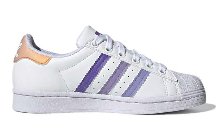 (GS) adidas originals Superstar 'White Purple' GY3313