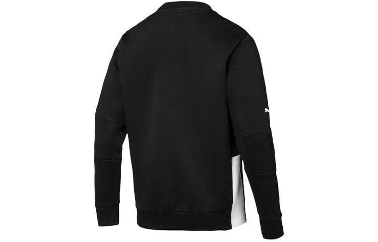 PUMA Bmw Motorsport Contrasting Colors Sports Pullover Round Neck Black 576644-01