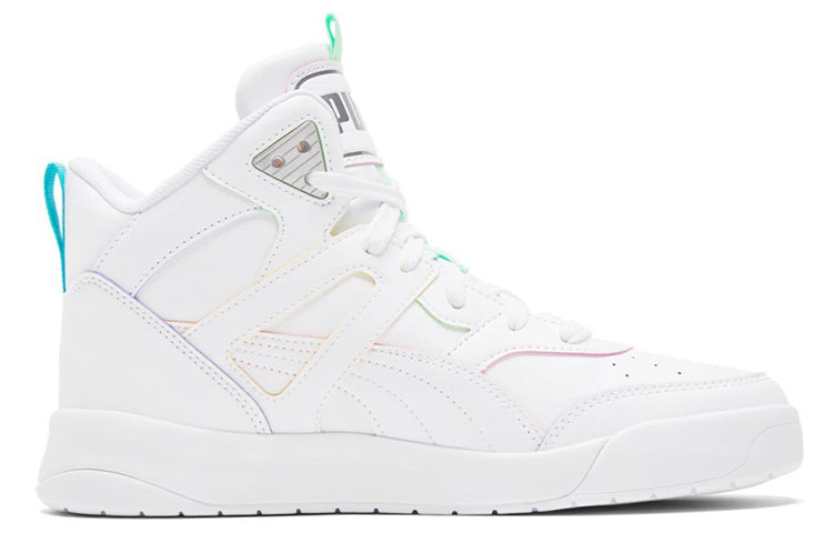 PUMA Backcourt Mid Rainbow Splicing Casual Shoes White 368872-01