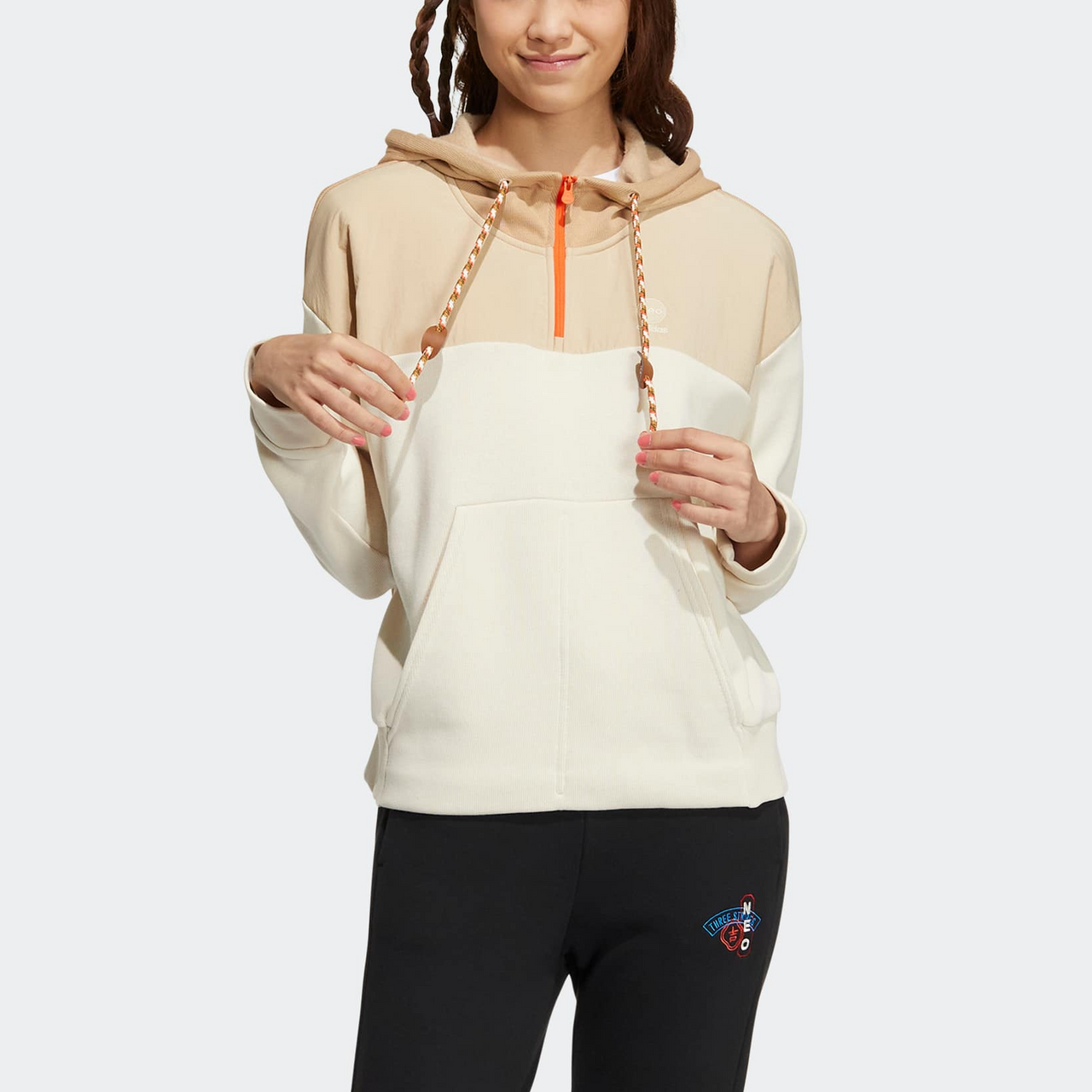 (WMNS) adidas Neo Util Hoodies 'White Beige' HN2342