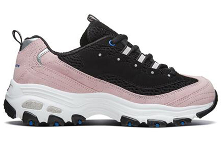 (WMNS) Skechers D'lites 1.0 Sports Shoes Black/Pink 13171-BKPK
