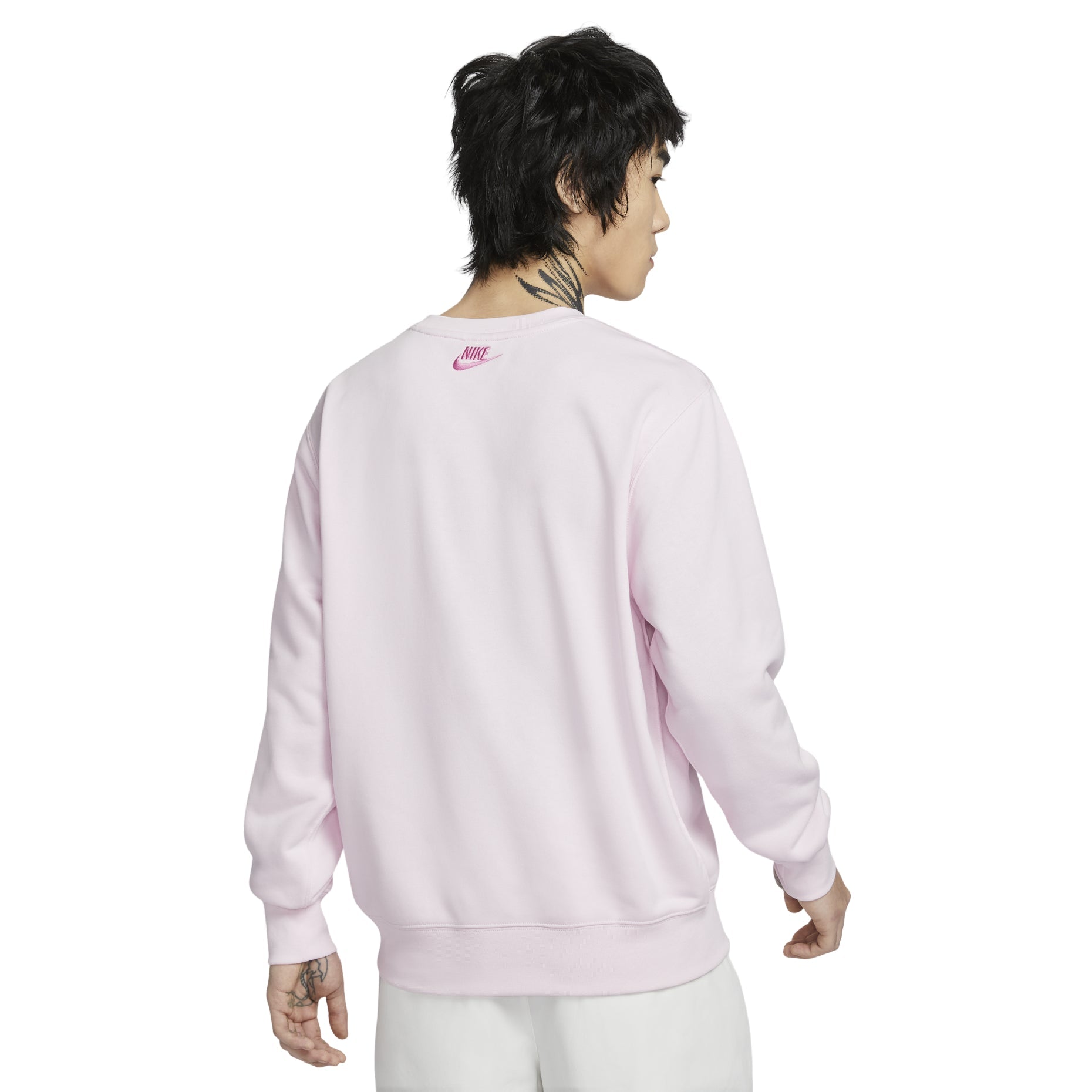 Nike Club French Terry Crew Neck Sweatshirt Asia Sizing 'Pink Foam' IB8233-663
