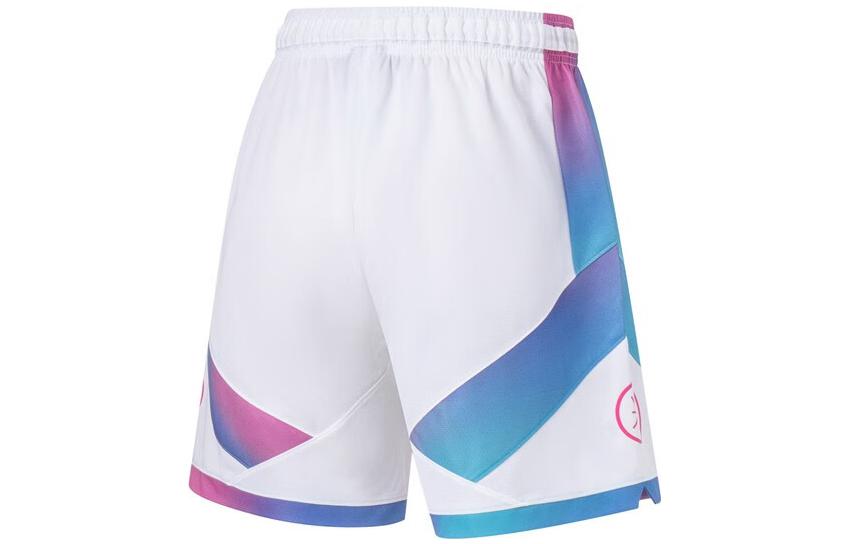 Li-Ning Wade Basketball Shorts 'White Dolphin Blue' AAPT051-4