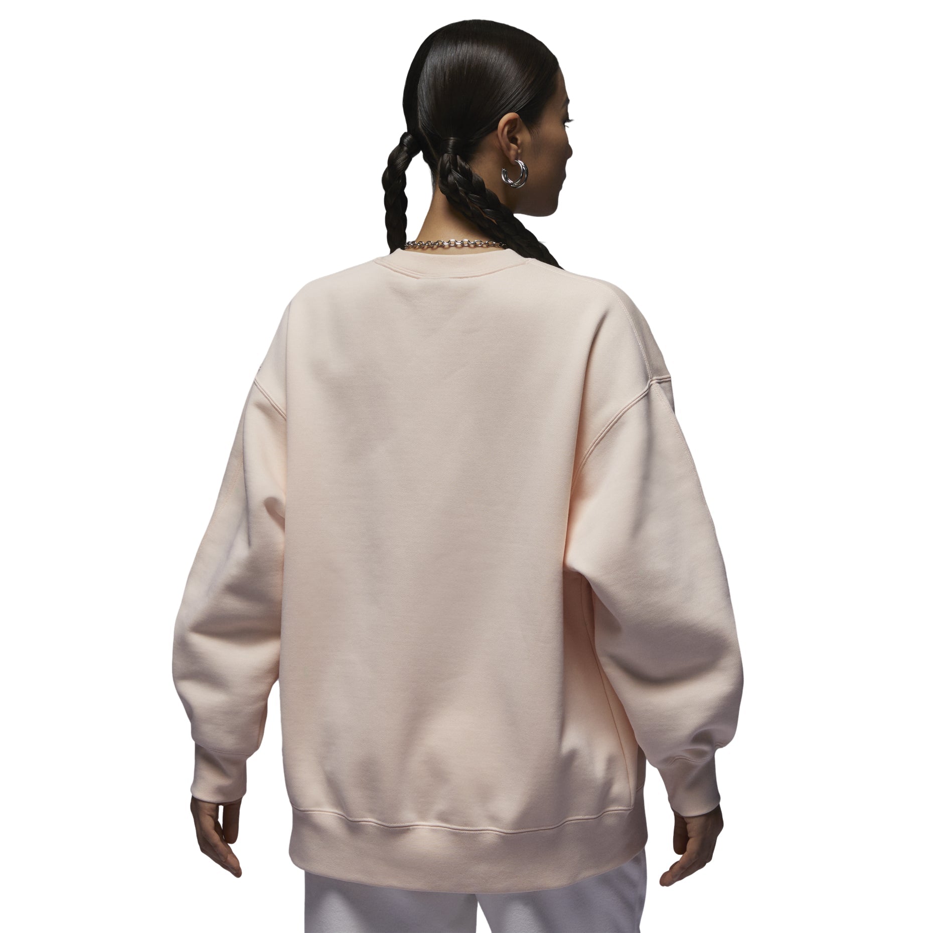 (WMNS) Air Jordan Fearless Fleece Sweatshirt Asia Sizing 'Orange Pink' FV4021-823