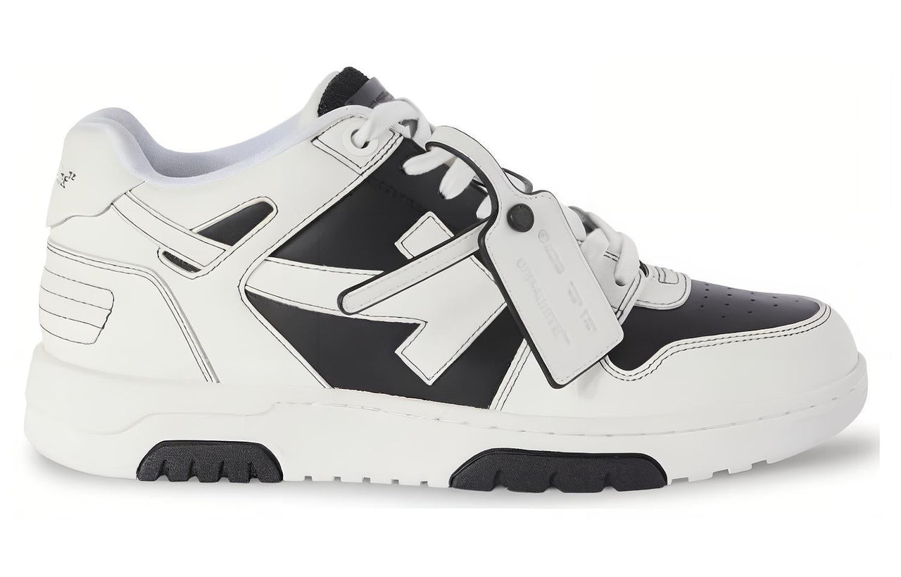 Off-White Out Of Office OOO Low Tops 'Black White' OMIA189S24LEA0041001