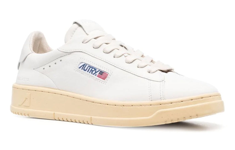 Autry Dallas Low Goatskin and Nubuck Leather 'White' ADLM-NG01