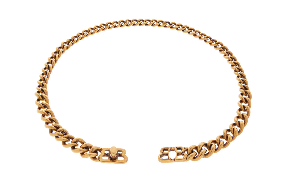 (WMNS) Balenciaga Monaco Chain Necklace 'Antique Gold' 787752TZ99J0604