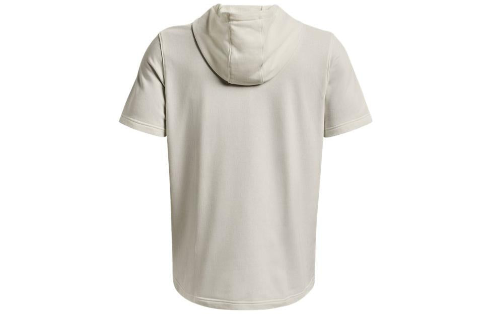 Under Armour Project Rock Terry Short Sleeve Hoodie 'Cream White' 1378019-130