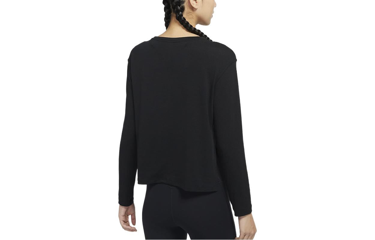 (WMNS) Nike Training Casual Sports Breathable Long Sleeves T-shirt Black DM7028-010