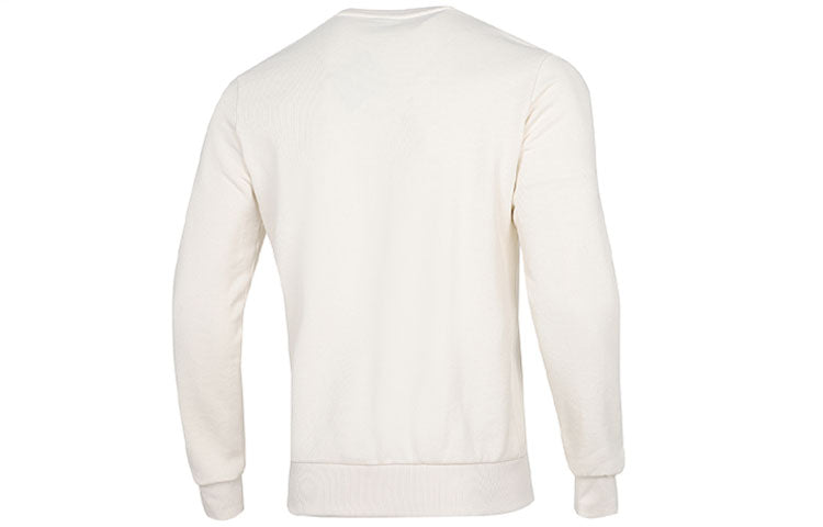 PUMA Logo Pattern Printing Sports Round Neck Pullover White 536304-65