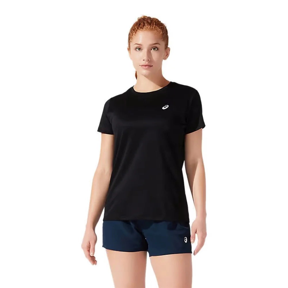 (WMNS) ASICS Silver Short Sleeve Top 'Performance Black' 2012C360-001