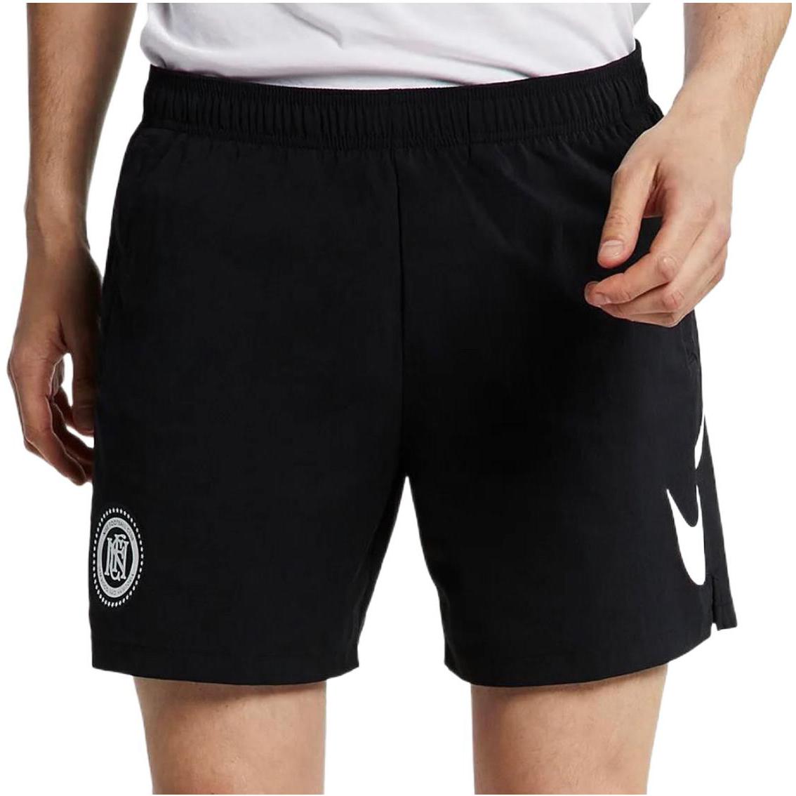 Men's Nike Pants Large Logo Solid Color Sports Soccer/Football Shorts Black AQ0665-010