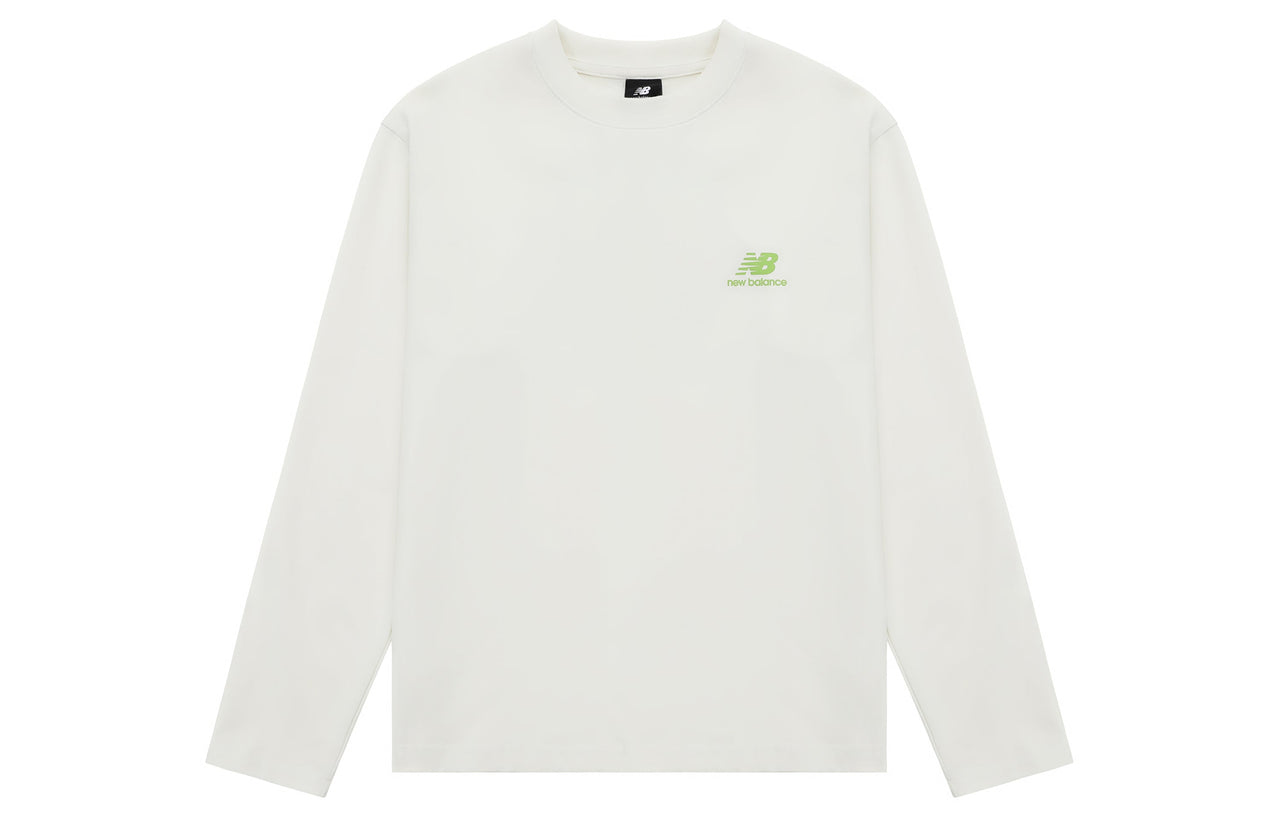 New Balance Logo Graphic Print Top 'White Green' AMT31329-CIC