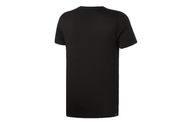 PUMA Smiling Face Pattern Athleisure Casual Sports Short Sleeve Couple Style Black 530017-01