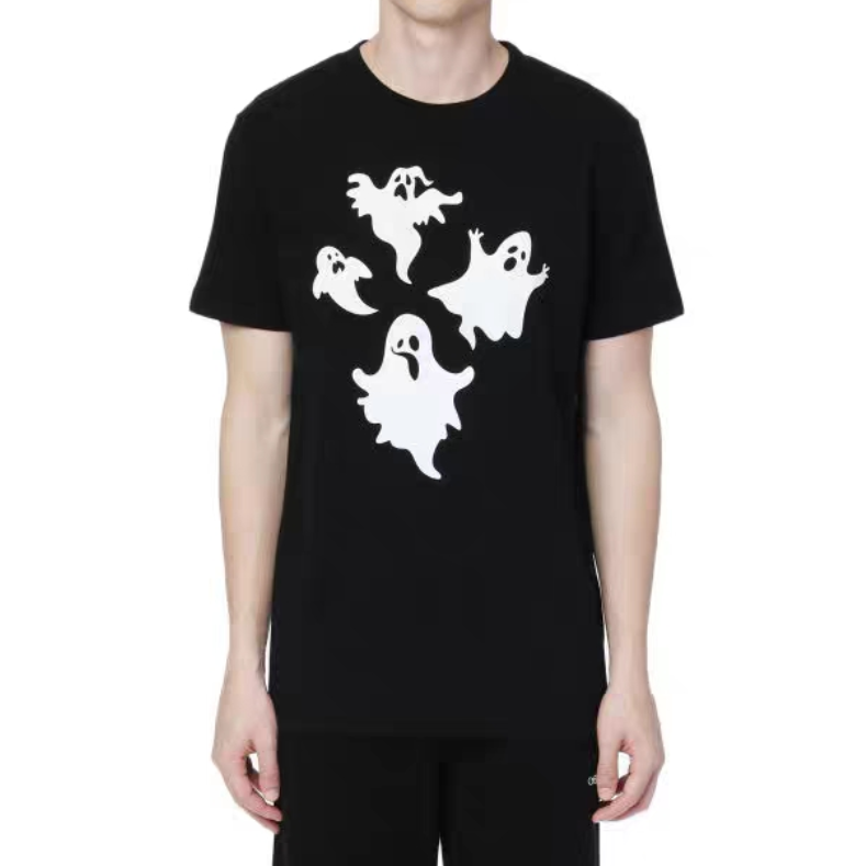 Off-White Pattern Printing Short Sleeve Black OMAA027E20JER0111001
