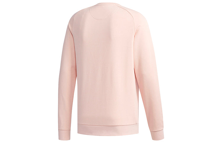 adidas neo Logo Printing Round Neck Pullover Long Sleeves Pink DT8306