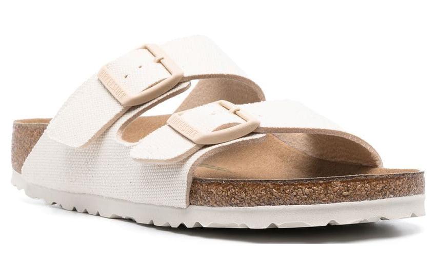 Birkenstock Arizona Vegan Textile Narrow Fit Sandals 'Eggshell' 1022679