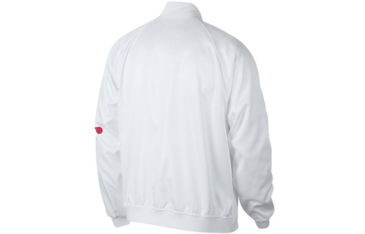 Air Jordan Jumpman Stadium Basketball Sports Logo Printing baseball uniform Jacket White AO0444-100