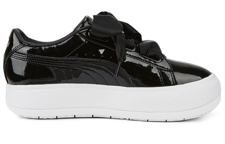 (WMNS) PUMA Suede Mayu Heart Patent 'Black White' 385967-02
