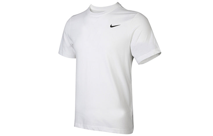 Nike Dri-FIT Crew Solid Round Neck Training Short Sleeve White AR6030-100