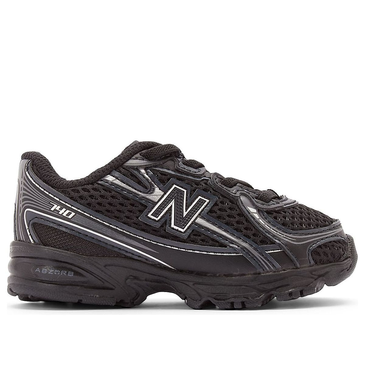 (TD) New Balance 740 Bungee Lace 'Black Silver Metallic' IZ740BM