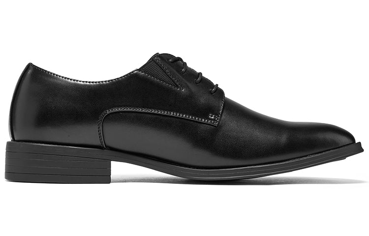 Skechers LARKEN Leather Formal Shoes 'Black' 65537-BLK