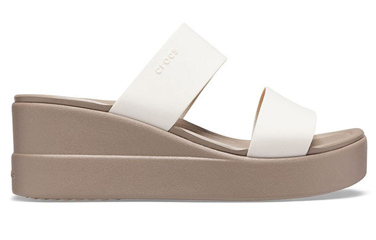 (WMNS) Crocs Brooklyn Lightweight Mushroom Gray Sandals 206219-16T