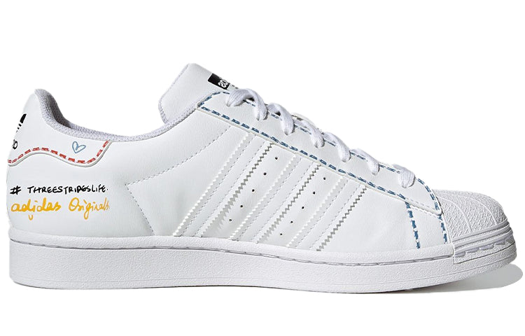 adidas Originals Superstar Shoes 'White Blue Yellow' GZ3034
