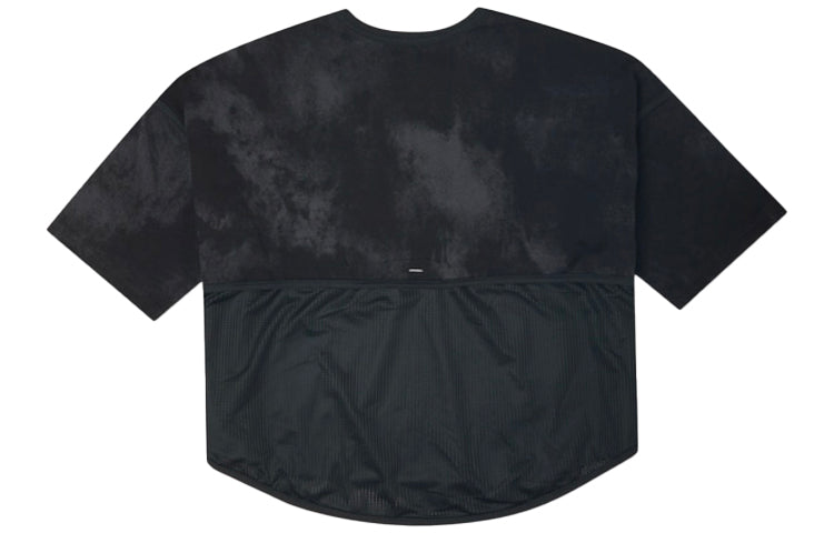 (WMNS) Converse Loose Mesh Breathable Short Sleeve Black 10021458-A02