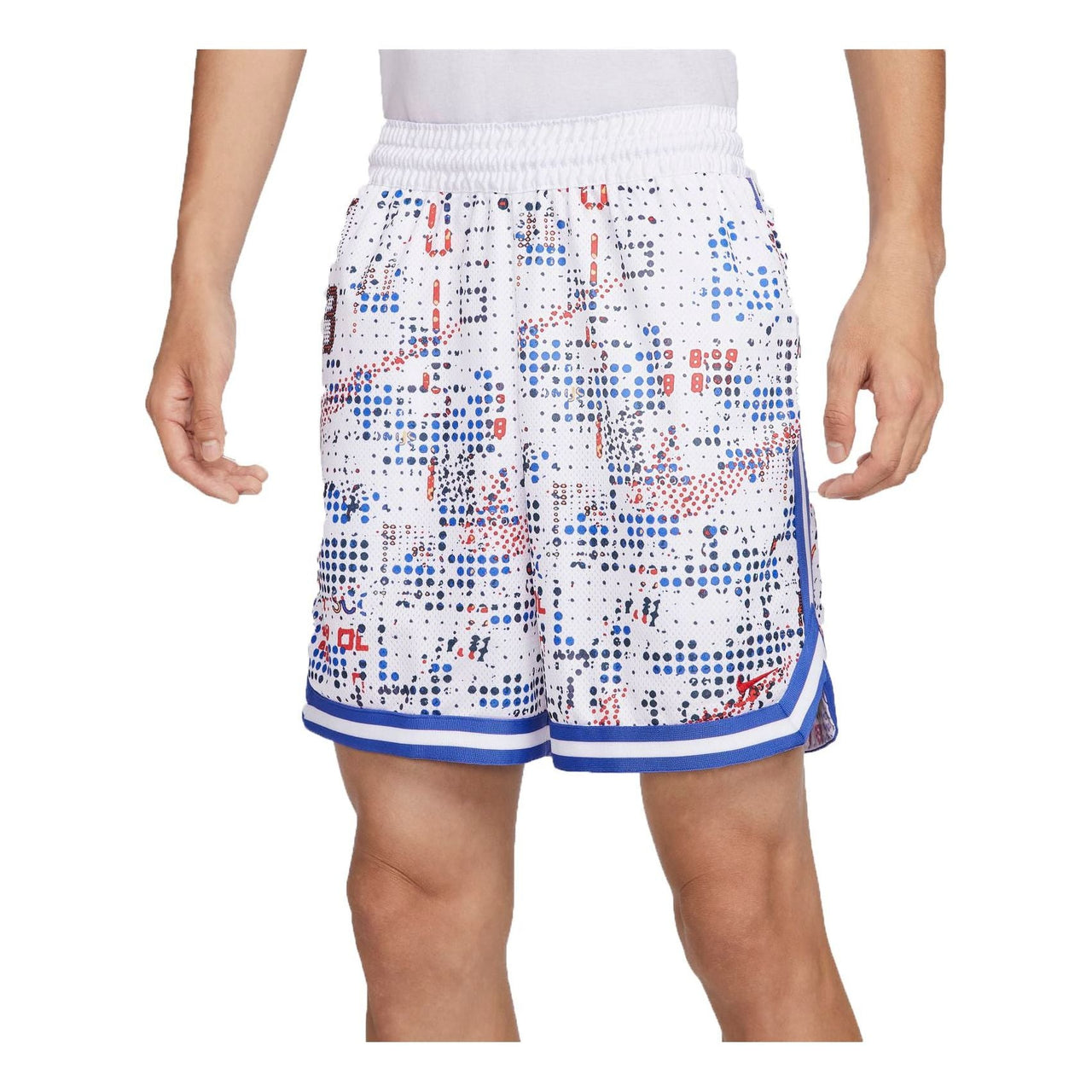 Nike DNA Dri-FIT Basketball Shorts Asia Sizing 'White Multi-Color' FZ0686-100