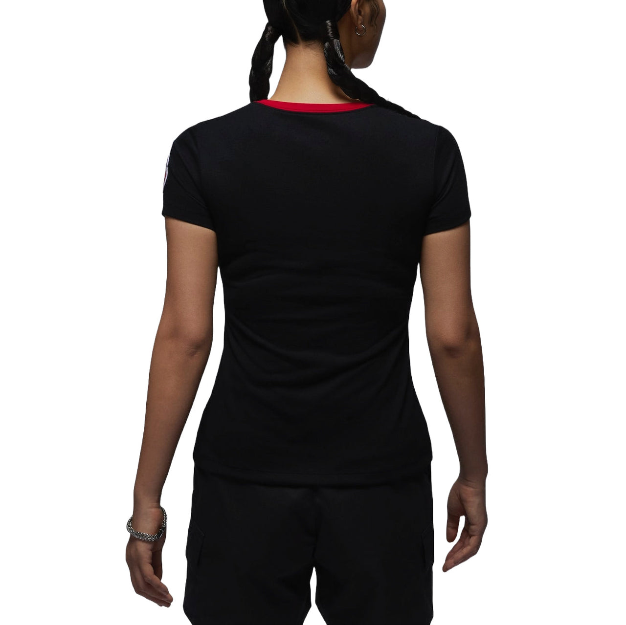 (WMNS) Air Jordan Graphic Slim Fit T-shirt Asia Sizing 'Black' HM4895-010