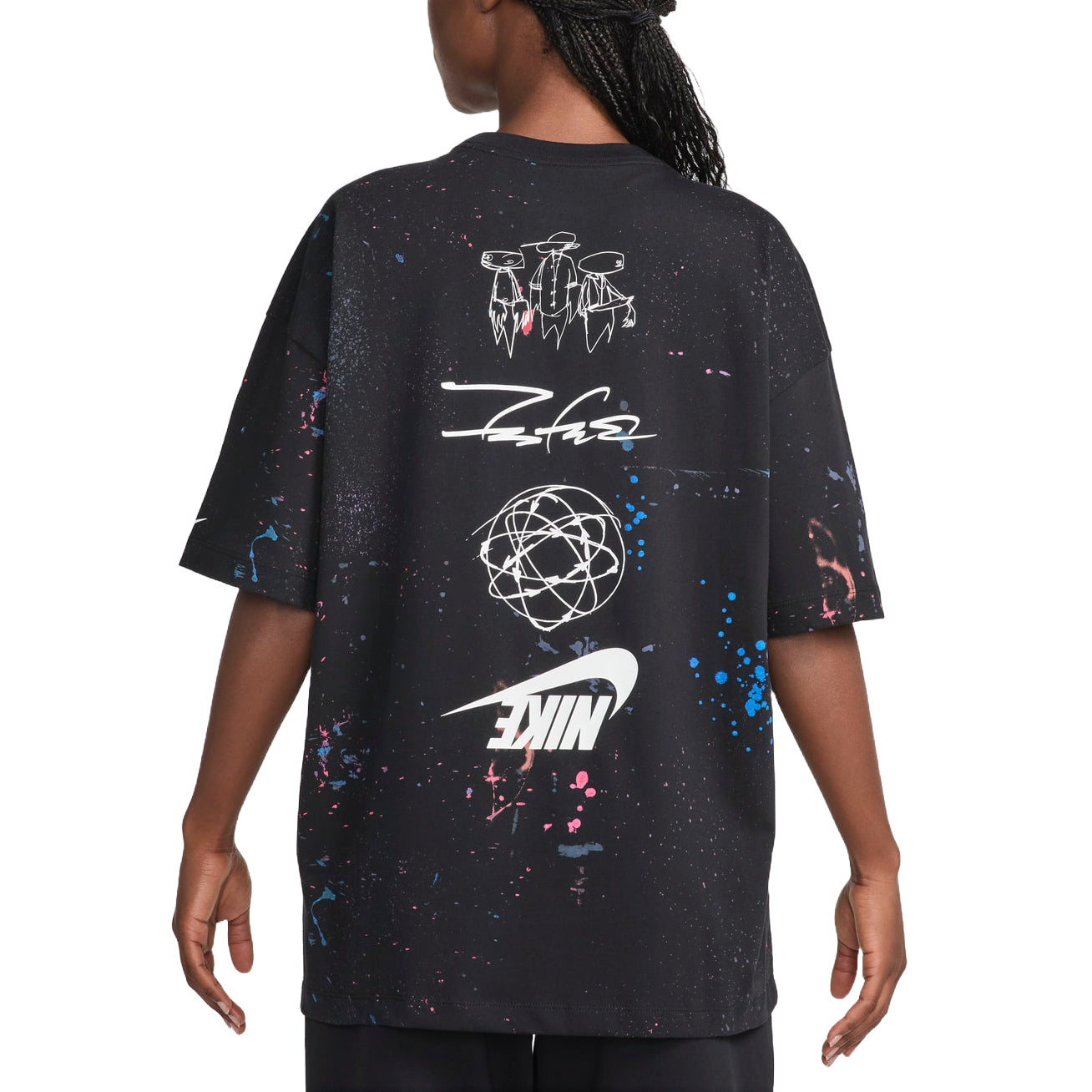 (WMNS) Nike Sportswear Breaking Oversized T-shirt Asia Sizing 'Black' FZ0284-010