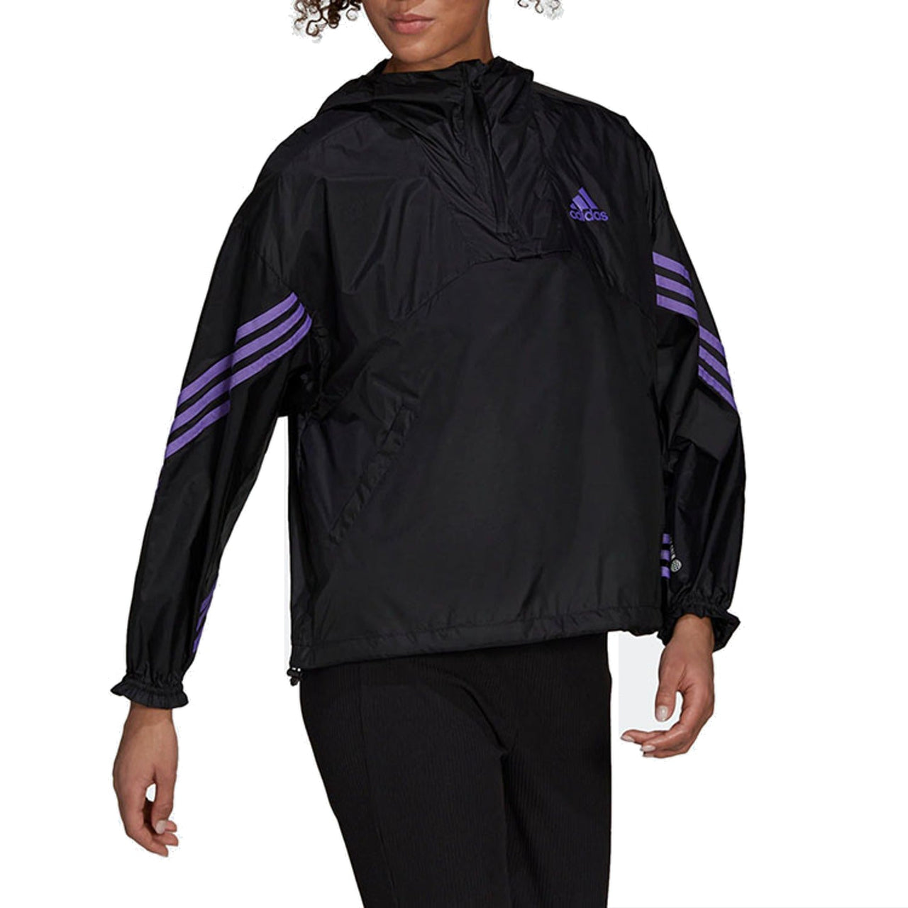 (WMNS) adidas Back to Sport WIND.RDY Anorak Jacket 'Black Purple' H65722