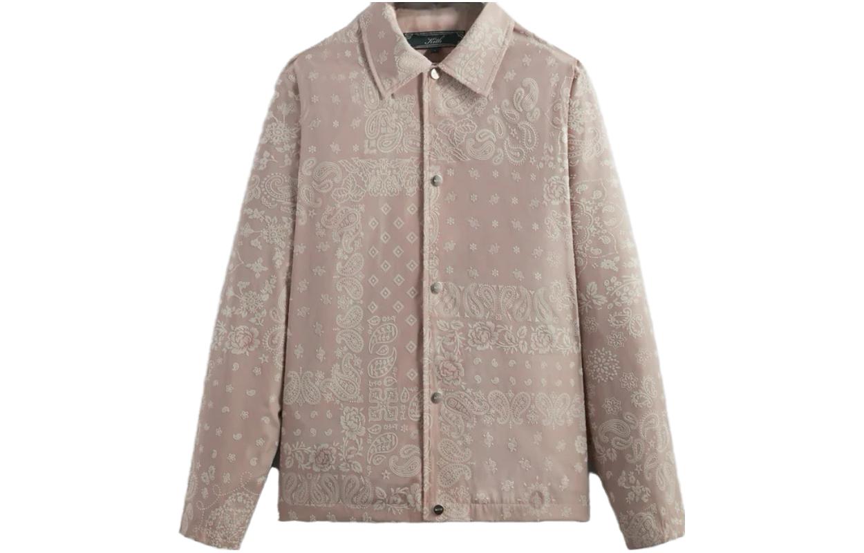 KITH Flocked Deconstructed Bandana Coaches Jacket 'Morganite' KHM010370-613