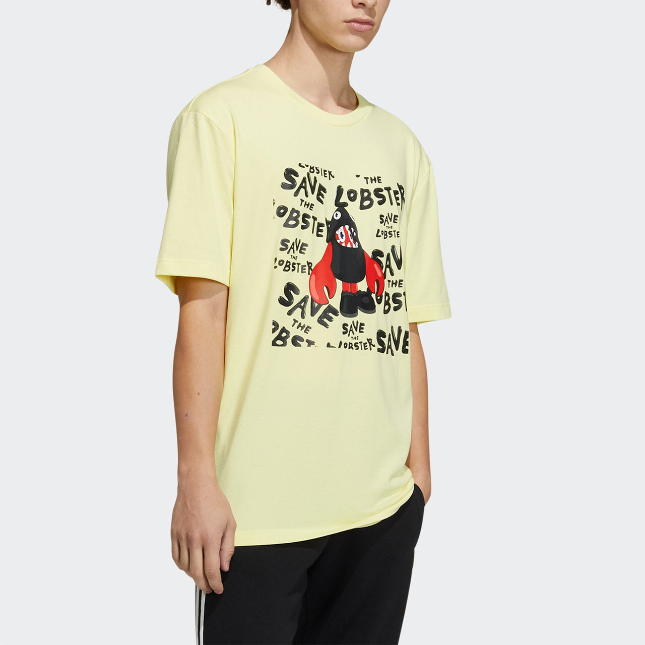 adidas originals Artist Tee Ss Cartoon Printing Casual Sports Short Sleeve Yellow H58117