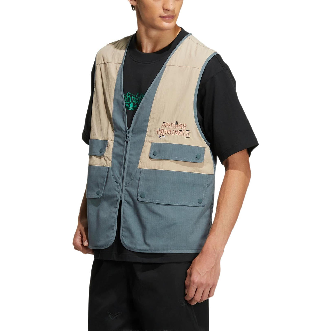 adidas x CHARR Vest 'Blue Khaki' IA8477
