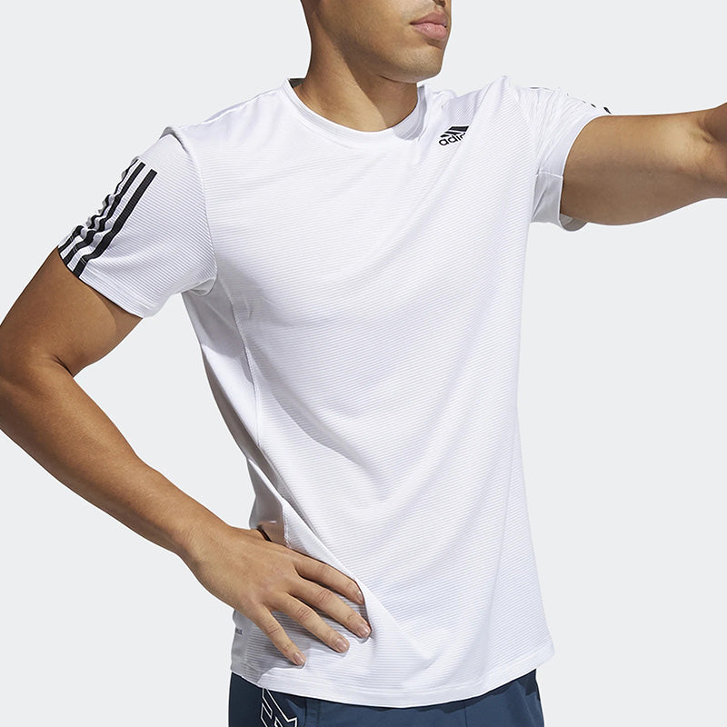 adidas Aero3s Tee Pb Casual Running Sports Short Sleeve White GQ2164