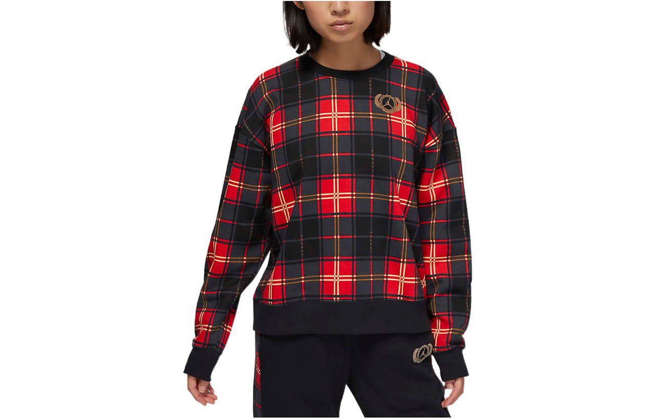 (WMNS) Air Jordan Brooklyn Fleece Crew 'Red' DV1997-612