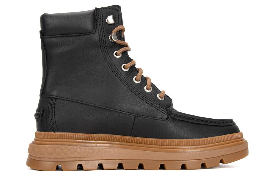 (WMNS) Timberland Ray City Moc Toe Chukka Boots 'Black Regenerative Leather' A5M3B015