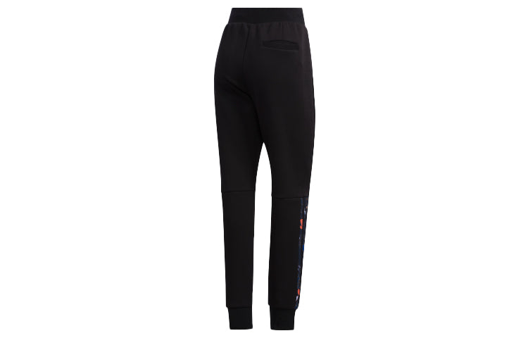 (WMNS) adidas Mic Dk Printing Sports Pants Black GG0762