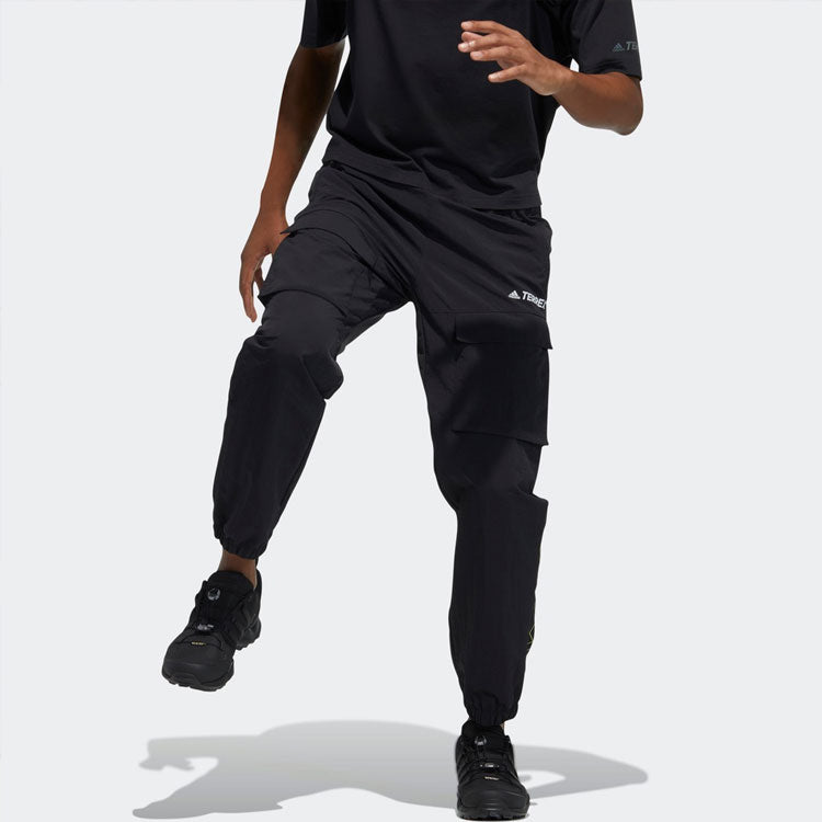 adidas Bao Pack Pants Alphabet Logo Woven Bundle Feet Sports Long Pants Black GN7590