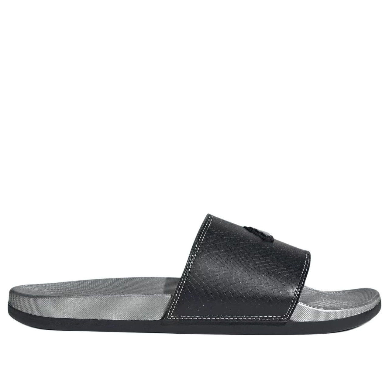 adidas Adilette Comfort Slides ' Black Silver Metallic' JQ2254