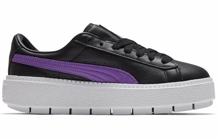 (WMNS) PUMA Platform Trace Baseplate Shoes For Black/Purple 366109-05
