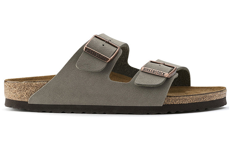 Birkenstock Arizona Birko-Flor Birkibuc Sandals 'Stone' 0151211