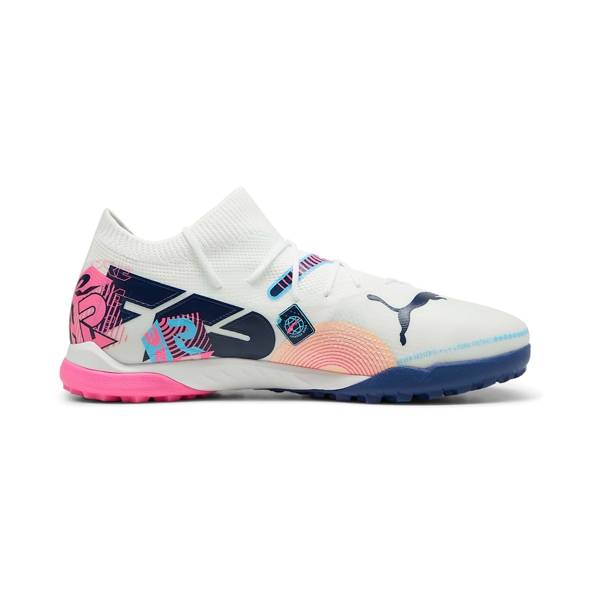 PUMA Future 7 Match Volume UP TF 'White Luminous Blue Pink' 108075-01