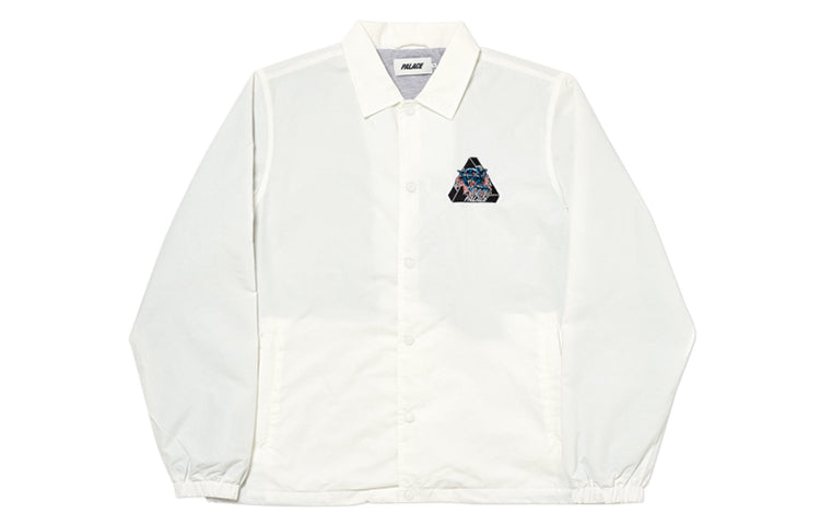 PALACE Triangle Pattern Logo lapel Jacket Unisex White P17JK071