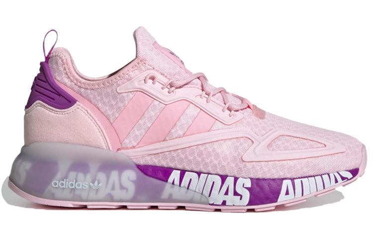 (WMNS) adidas ZX 2K Boost 'Bold Logo Graphic - Pink Ultra Purple' FX7058