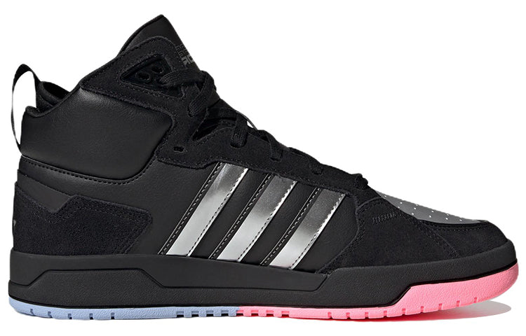 adidas Neo 100DB Mid Basketball Shoes 'Black Metallic Silver' ID1841