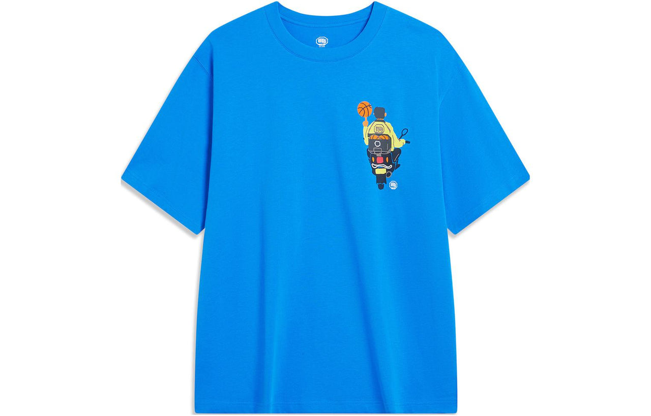 Li-Ning BadFive Graphic T-shirt 'Blue' AHST901-2
